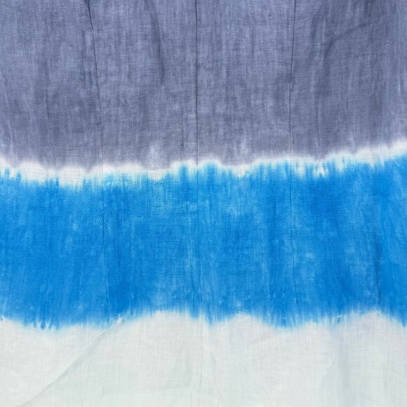 River + Sky Womens Day Trip Blazer Wash-Kingfisher Linen Blend Tie-Dye Size - Picture 6 of 11